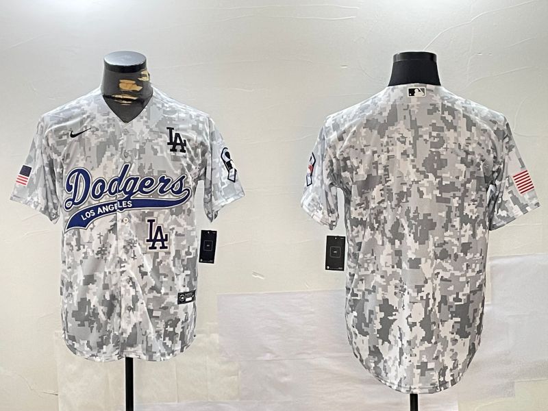 Men Los Angeles Dodgers Blank Camo Joint Name 2024 Nike MLB Jersey style 2